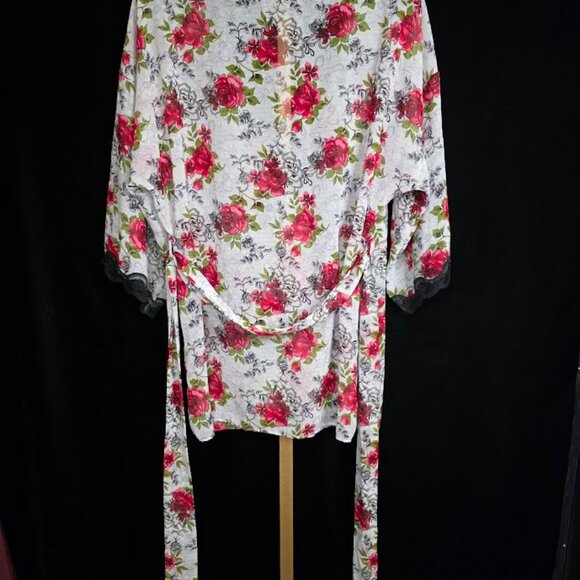 Vintage Seductivewear by Cinema Etoile Floral Lace Robe S - Picture 9 of 14